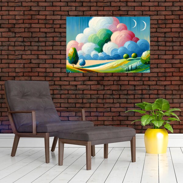 Kép - Tájkép felhővel (90x60 cm)
