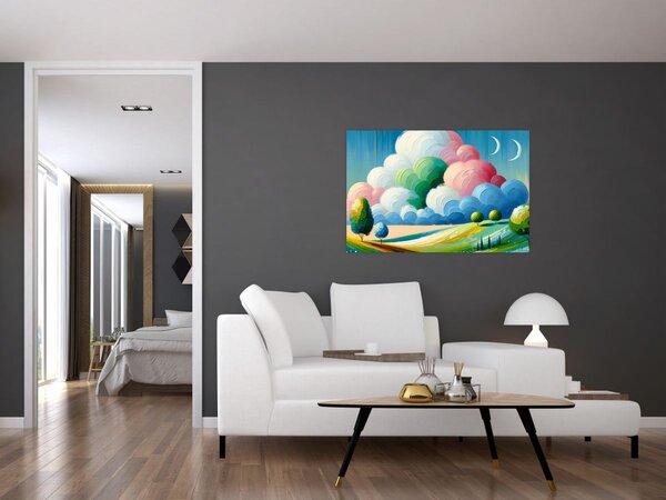 Kép - Tájkép felhővel (90x60 cm)