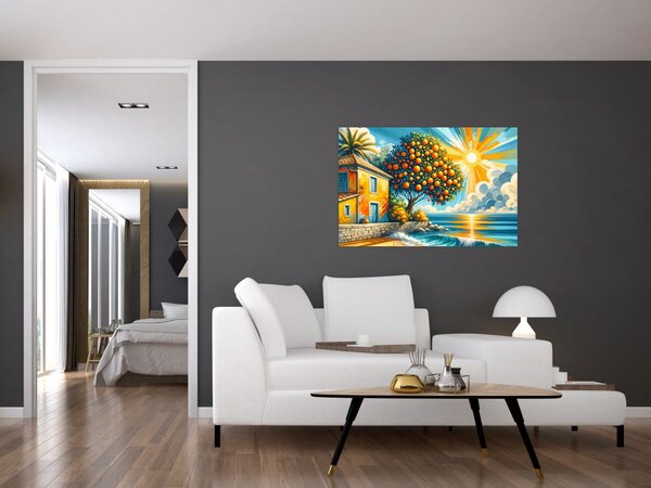 Kép - Ház narancsokkal I. (90x60 cm)
