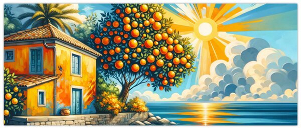 Kép - Ház narancsokkal I. (120x50 cm)