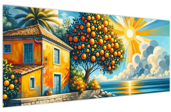Kép - Ház narancsokkal I. (120x50 cm)