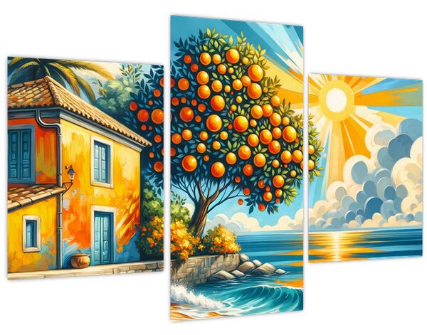 Kép - Ház narancsokkal I. (90x60 cm)