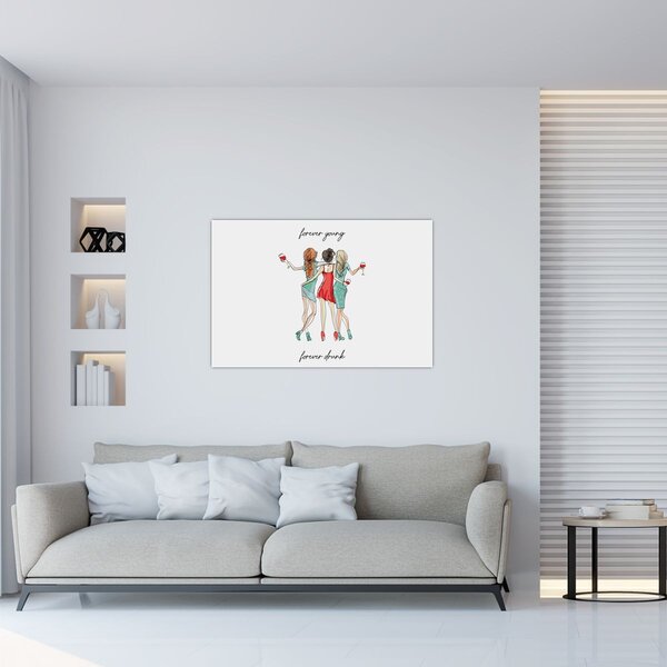 Kép - Örökké fiatal, örökké részeg (90x60 cm)