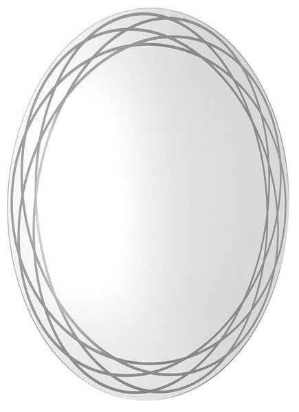 Sapho, RINGO LED háttérvilágítású kör tükör mintával, átmérő 80cm, RN080