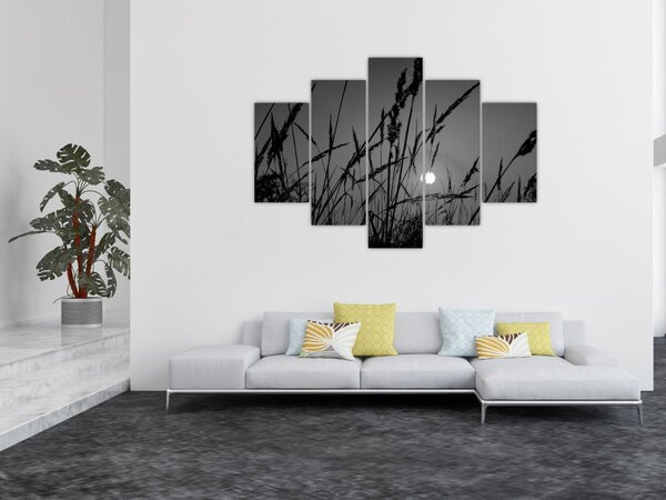 Kép - rét naplementével (150x105 cm)
