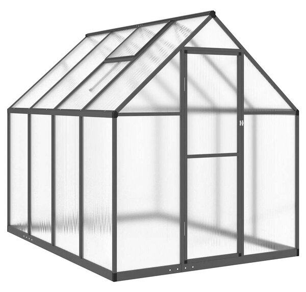 Antracitszürke alumínium melegház alapvázzal 224 x 169 x 195 cm