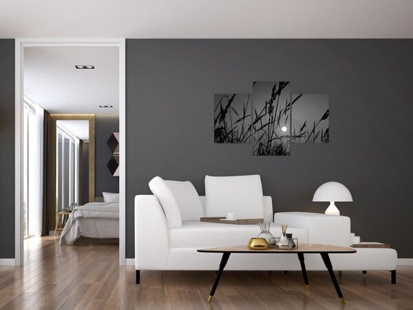 Kép - rét naplementével (90x60 cm)
