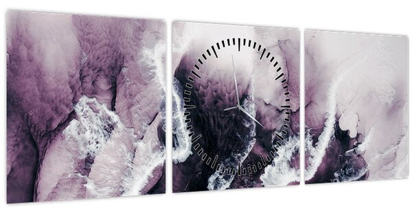 Kép - Lila márvány N⁰2 (órával) (90x30 cm)