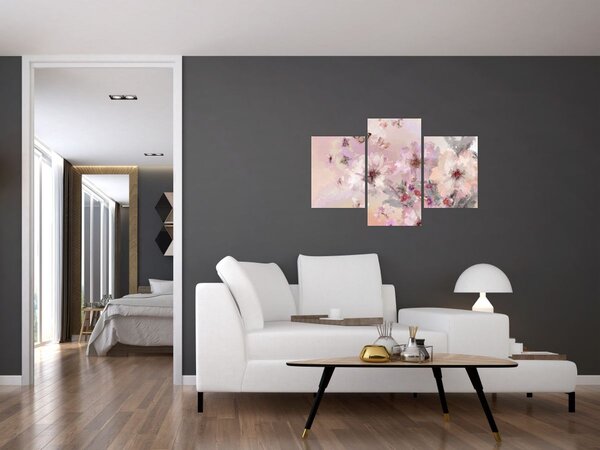 Kép - Művészeti kollázs pillangókkal (90x60 cm)