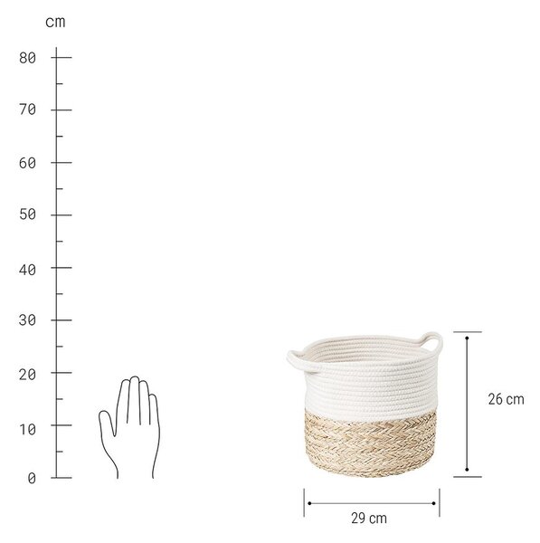 COTTON BRAID kosár, Ø 29 cm