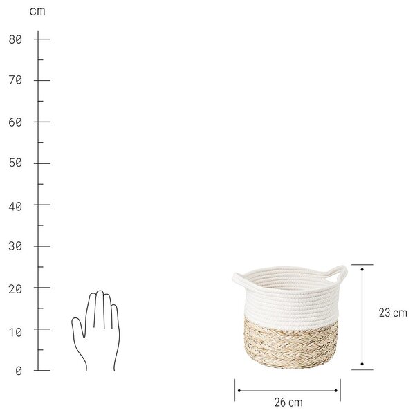 COTTON BRAID kosár, Ø 26 cm