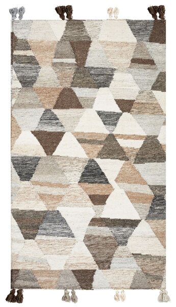 Szőnyeg ARGAVAND Bézs 80 x 150 cm Gyapjú Kilim