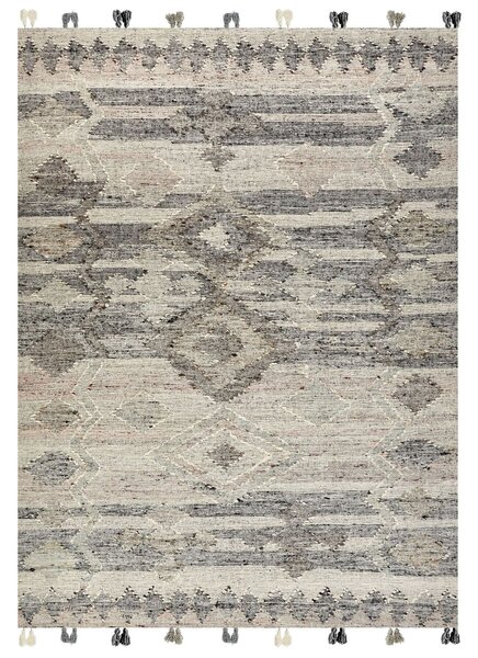 Szőnyeg ARATASHEN Szürke 160 x 230 cm Gyapjú Kilim
