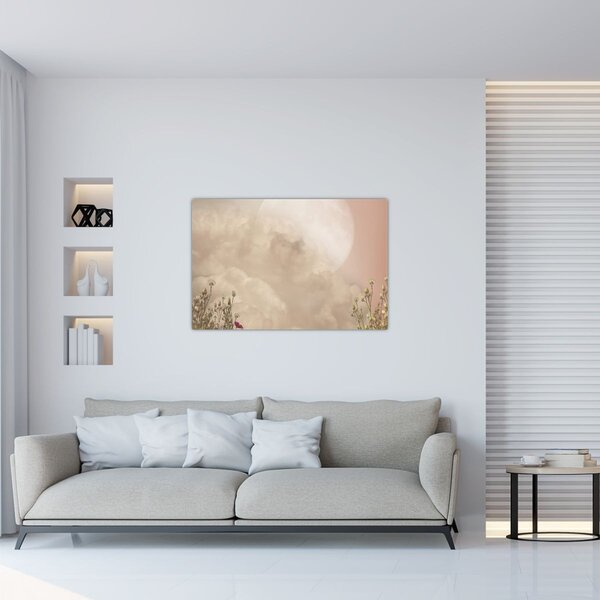 Kép - Rózsaszín telihold (90x60 cm)