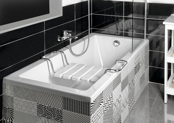 Aqualine Aqualine, DOUBRAVA négyszögletes kád 160x70x41cm, fehér, A1670