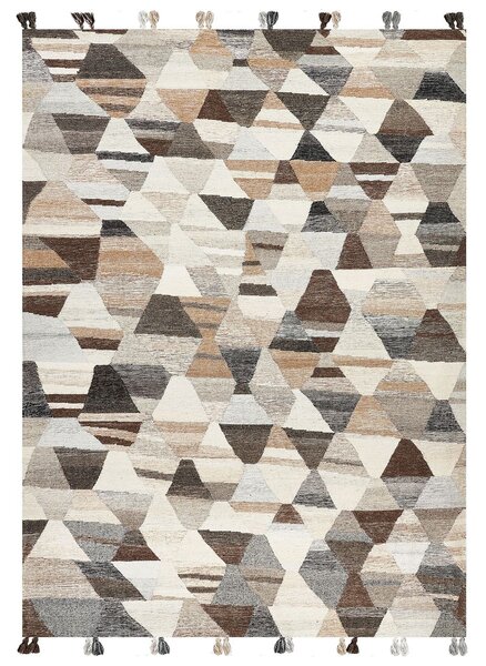 Szőnyeg ARGAVAND Bézs 160 x 230 cm Gyapjú Kilim