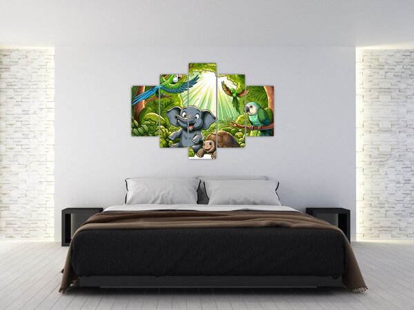 Kép - Vidám állatkák (150x105 cm)
