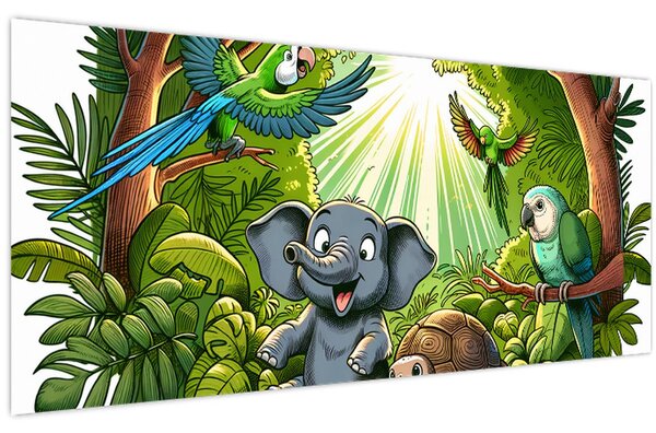 Kép - Vidám állatkák (120x50 cm)