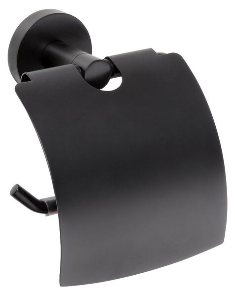 Sapho, X-ROUND BLACK toalettpapír tartó fedővel, fekete, XB702