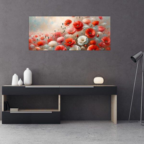 Kép - Pipacsok festménye (120x50 cm)