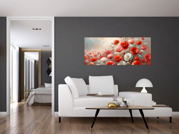 Kép - Pipacsok festménye (120x50 cm)