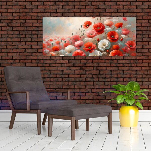 Kép - Pipacsok festménye (120x50 cm)