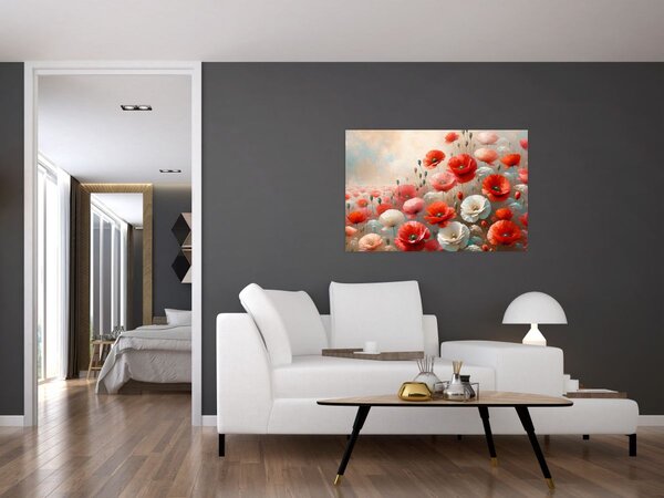 Kép - Pipacsok festménye (90x60 cm)