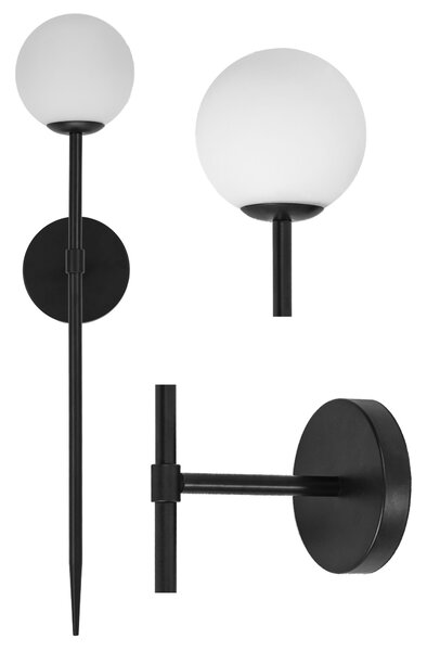 Fali lámpa APP577-1W 52 cm fekete