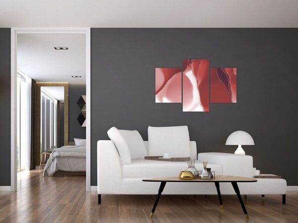Kép - Piros absztrakt virág N⁰3 (90x60 cm)
