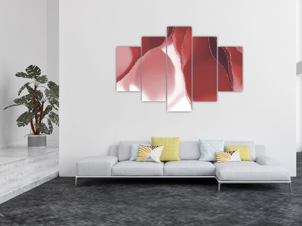 Kép - Piros absztrakt virág N⁰3 (150x105 cm)