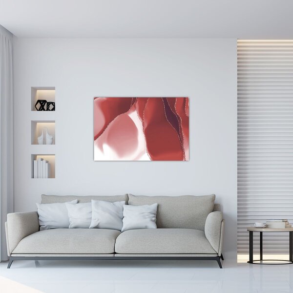 Kép - Piros absztrakt virág N⁰3 (90x60 cm)