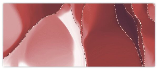 Kép - Piros absztrakt virág N⁰3 (120x50 cm)