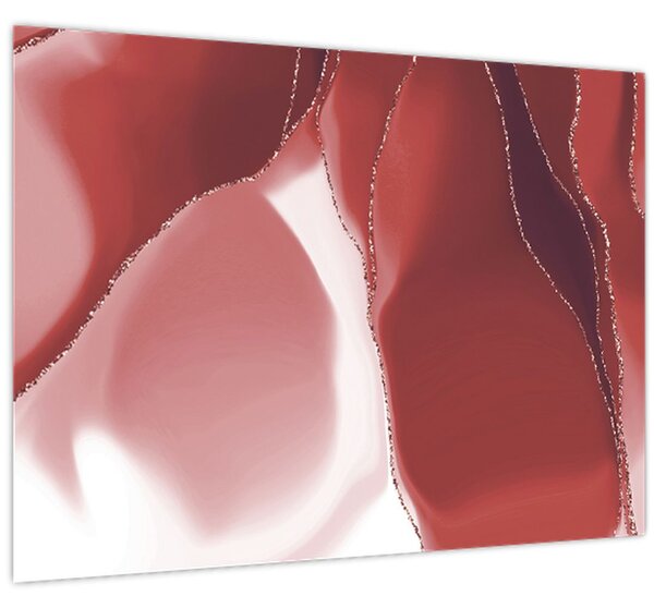 Kép - Piros absztrakt virág N⁰3 (70x50 cm)
