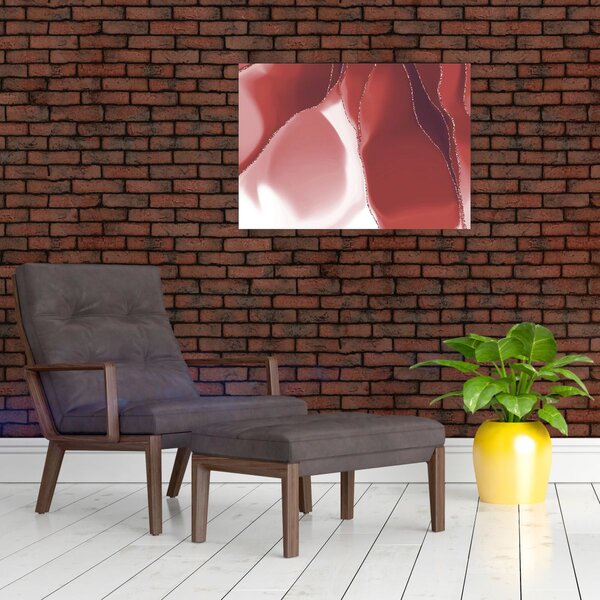 Kép - Piros absztrakt virág N⁰3 (70x50 cm)