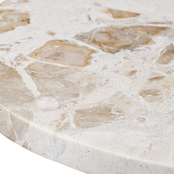 MARBLE márvány tál, bézs Ø30cm