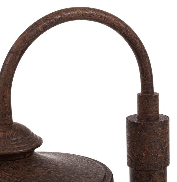 Lindby ösvény világítás Zayn, rozsdaszínű, üveg, magasság 109 cm, IP65, dimmelhető, Barna / rozsda, Alumínium, Antik