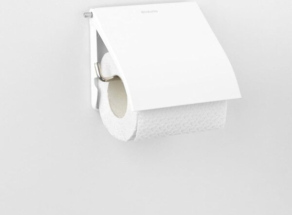 Brabantia ReNew fali kistekercses WC-papír tartó fedővel, acél, fehér - 414565