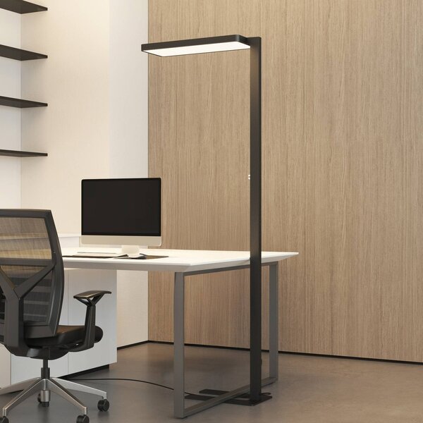 Arcchio LED álló világítás Timon, 54W, fekete, magasság 195 cm, dimmelhető, Fekete, Dolgozószoba / Iroda, Alumínium, Modern