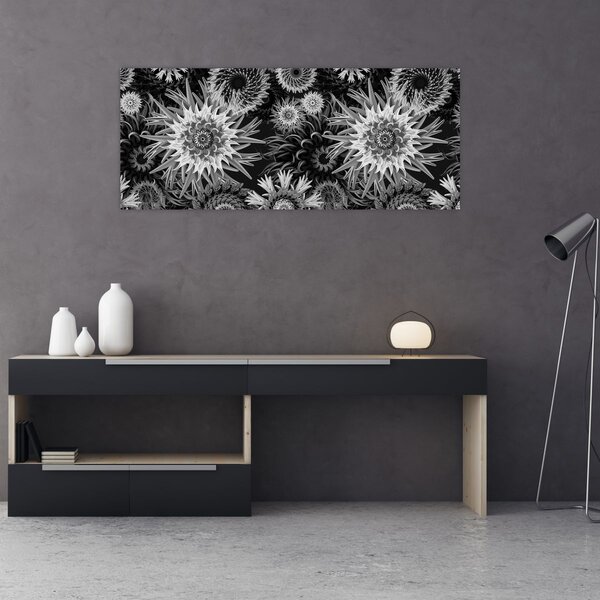 Kép - Fekete és fehér gyűszűvirág (120x50 cm)