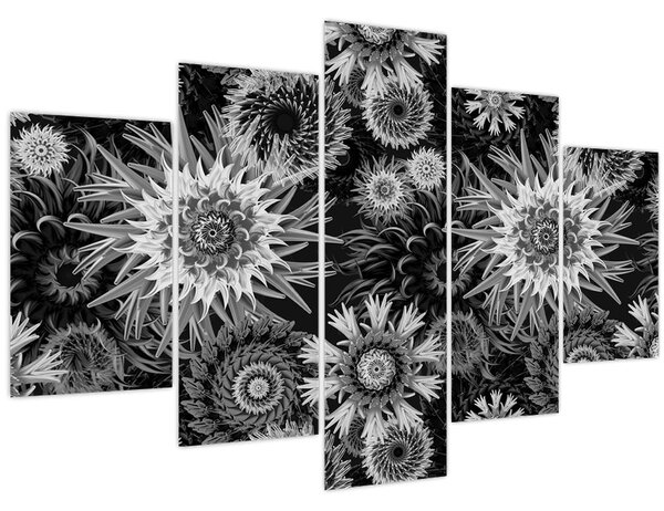 Kép - Fekete és fehér gyűszűvirág (150x105 cm)