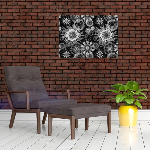 Kép - Fekete és fehér gyűszűvirág (70x50 cm)