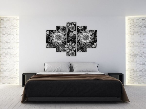 Kép - Fekete és fehér gyűszűvirág (150x105 cm)