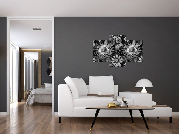 Kép - Fekete és fehér gyűszűvirág (90x60 cm)
