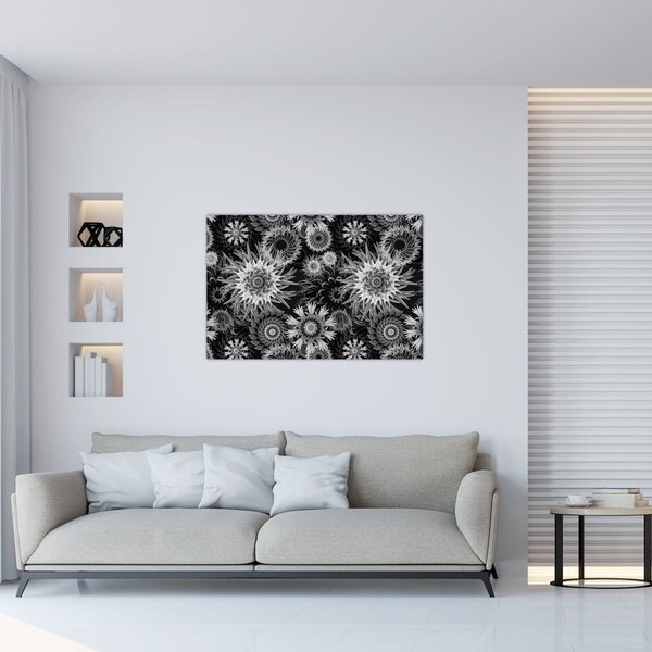 Kép - Fekete és fehér gyűszűvirág (90x60 cm)