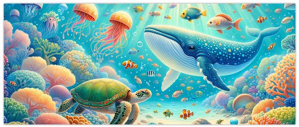 Kép - A világ a víz alatt (120x50 cm)