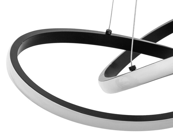 Mennyezeti LED Lámpa APP793-CP FLAT Fekete + Távirányító