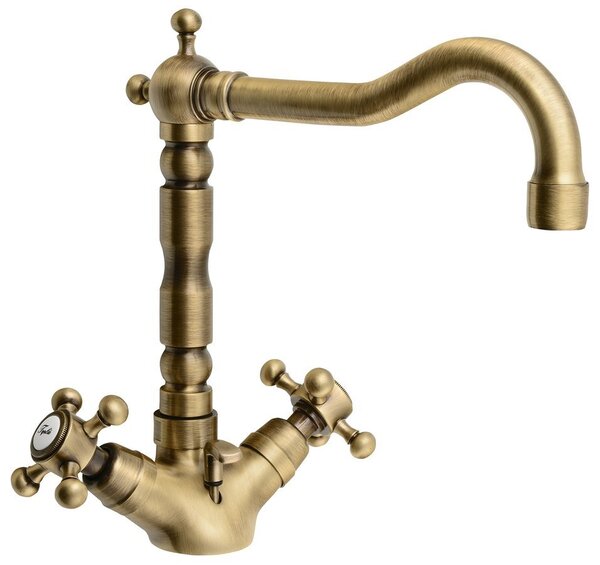 Sapho Sapho, ANTEA szabadon álló mosdócsaptelep retro kifolyóval, bronz, 3376