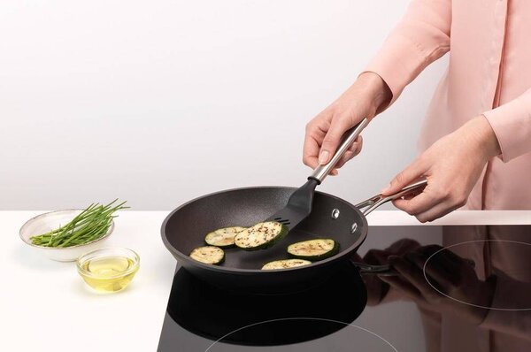 Brabantia Profile Cook & Serve kis méretű spatula, tapadásmentes, hőálló, r.m. acél markolat, műanyag fej, selyem matt, fekete - 250743