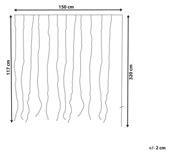 Fényfüggöny alkalmazással KULUSUK 150 x 320 cm Színes