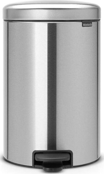 Brabantia NewIcon pedálos hulladékgyűjtő szagmentesen záródó Soft-Close fedél, műanyag tartály, 20L - Y méret, r.m. acél, selyem - 114021